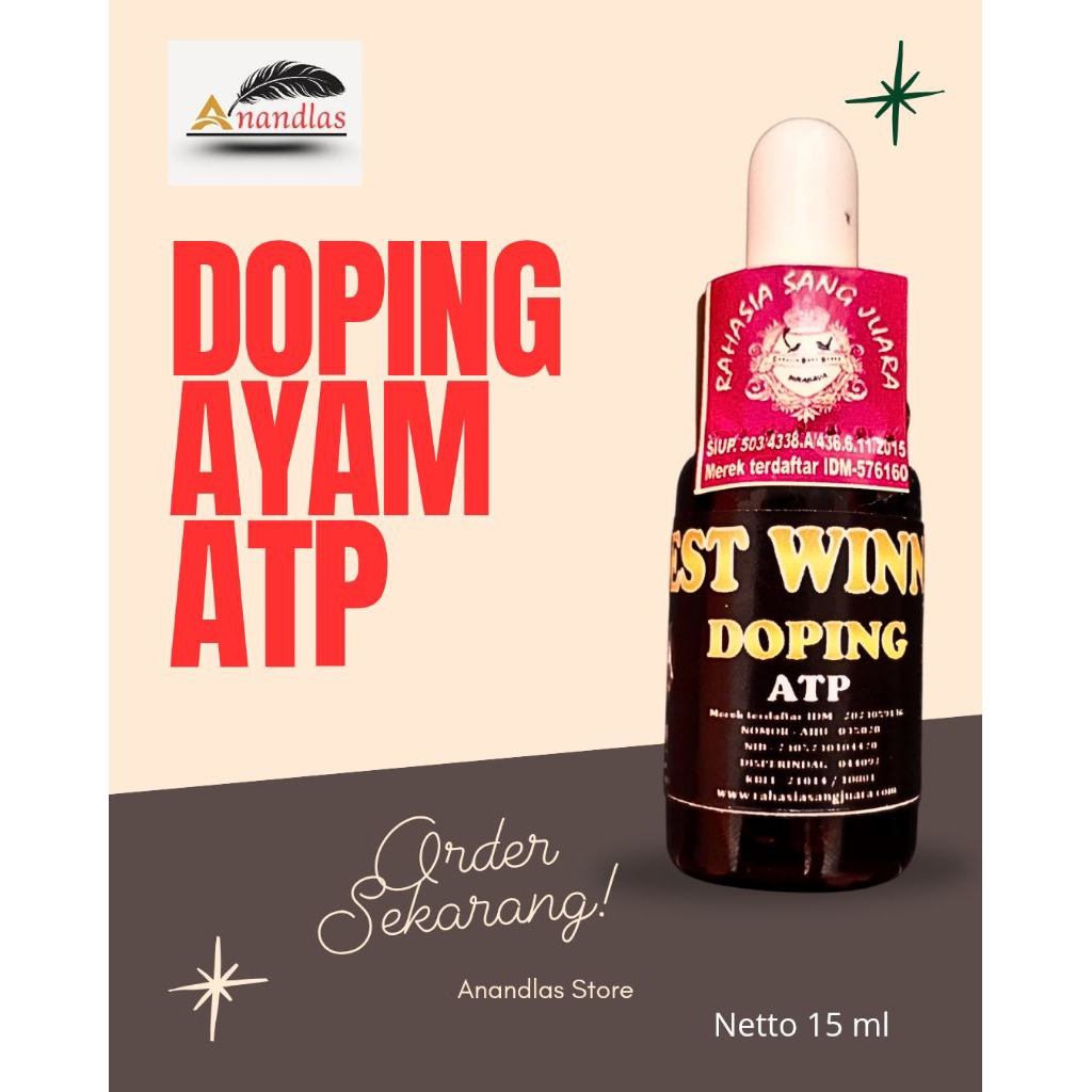 Doping ATP Best Winner Doping Ayam Aduan Jamu Bikin Nafas Lebih Panjang isi 15 ml