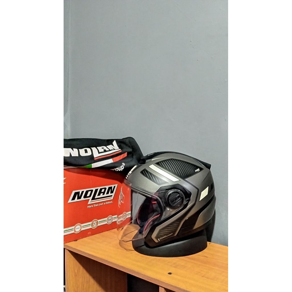 nolan n405 beltway matt grey helm Nolan n405 second original helm halface nolan n405