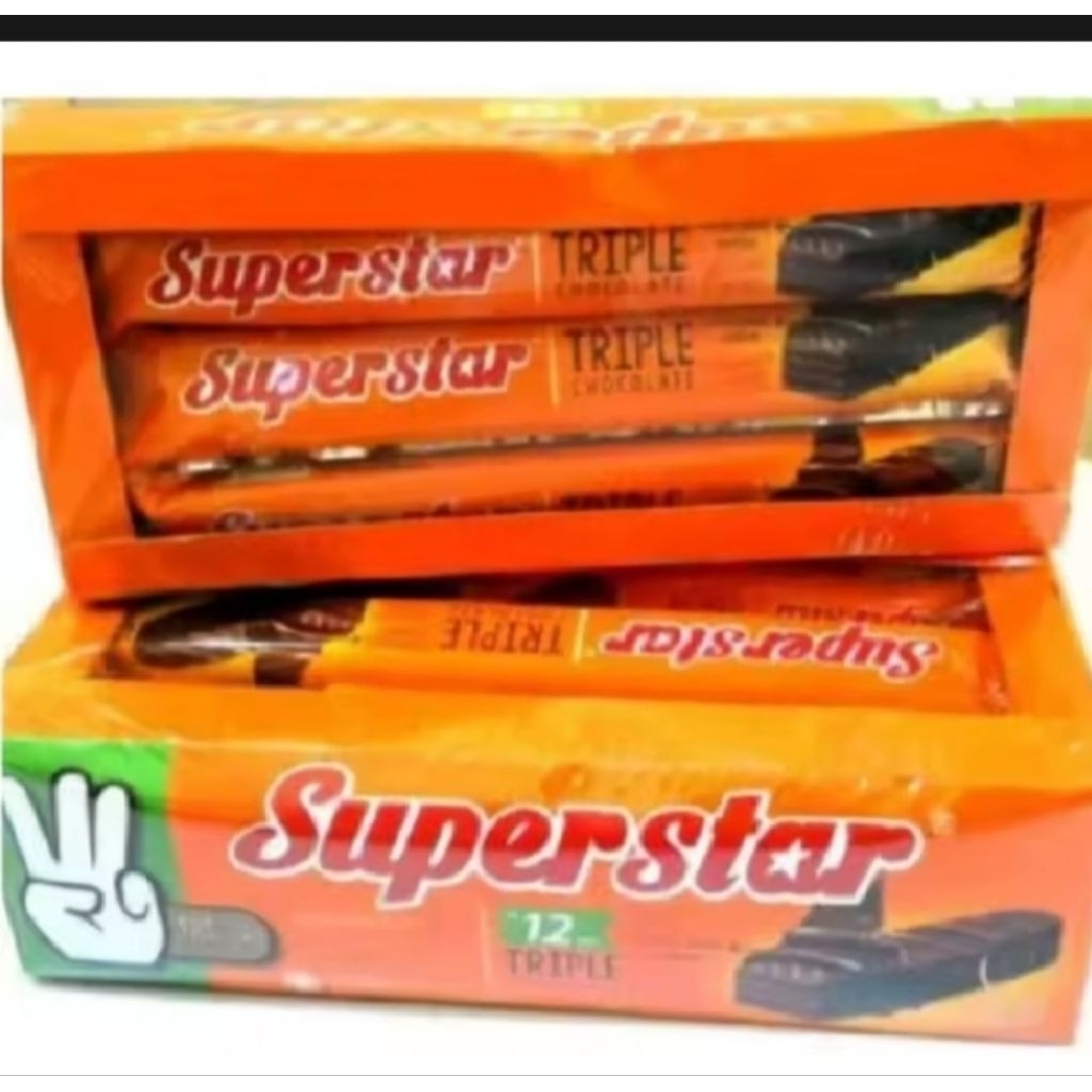 

SUPERSTAR waffer berlapis coklat 1box harga ekonomis