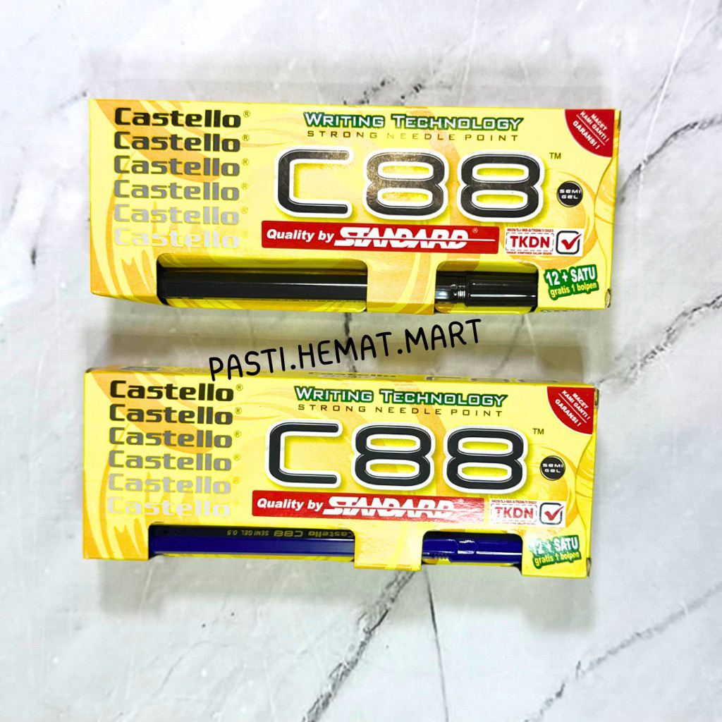 

Pulpen Standard C88 Original (12 +1 PCS) | Pena Bolpoin Standard C88 0.5mm | HITAM / BIRU