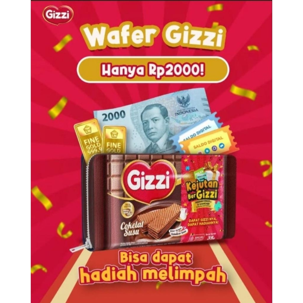 

Wafer Gizzi (1 pack isi 10 pcs)