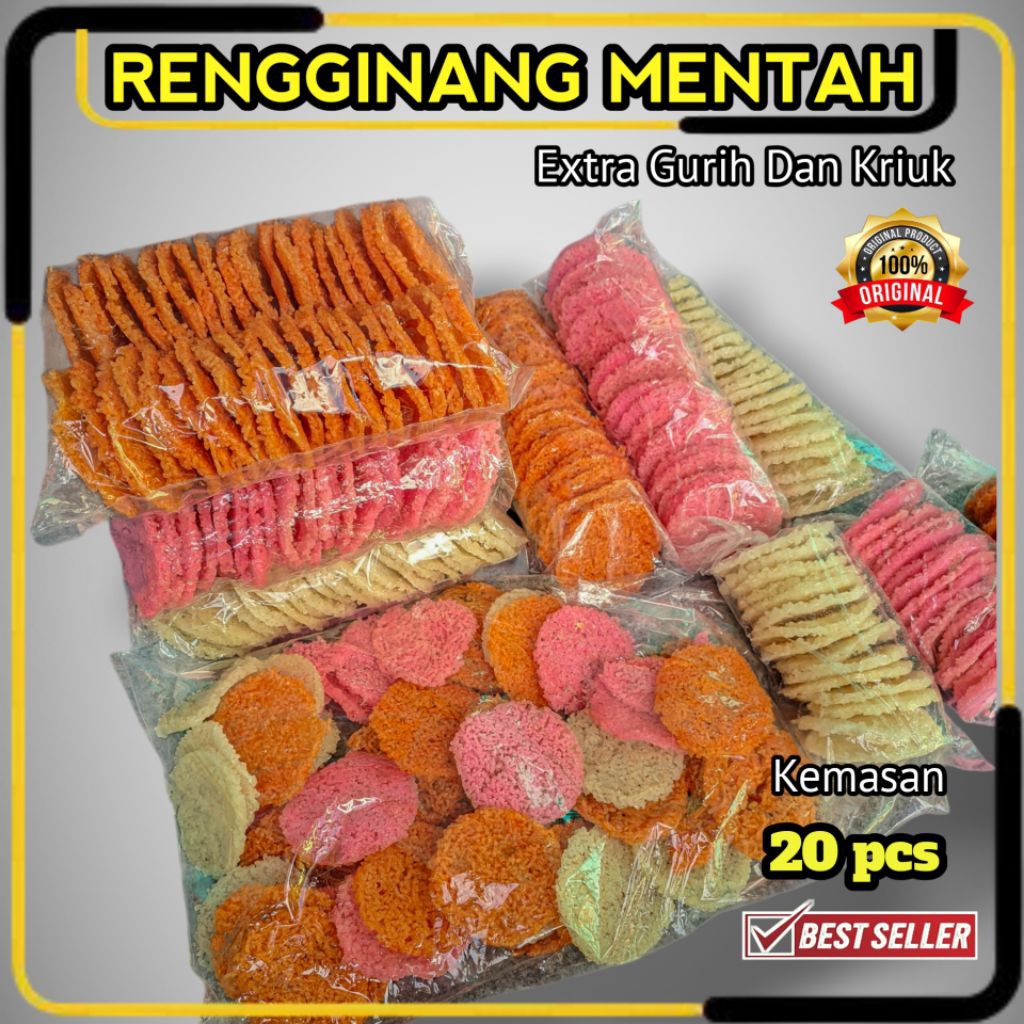 

Rengginang Singkong Bahan Mentah Super Renyah isi 20 pcs/keping