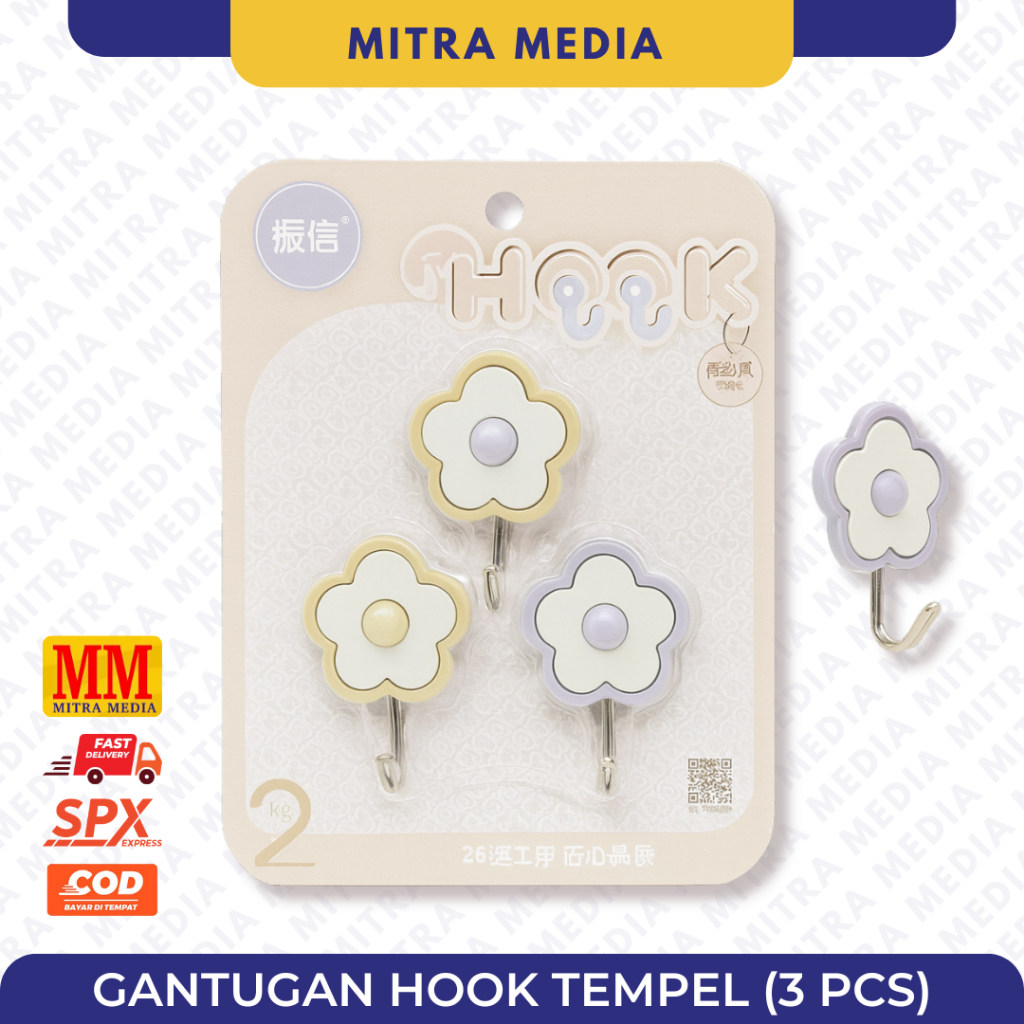 GANTUNGAN HOOK TEMPEL 2KG / GANTUNGAN TEMPEL (5PCS)