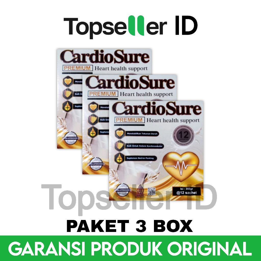 

3 Box Cardiosure Susu Obat Hipertensi Bantu Turunkan Darah Tinggi Atasi Kolesterol Stroke Dan Asam Urat Original Asli