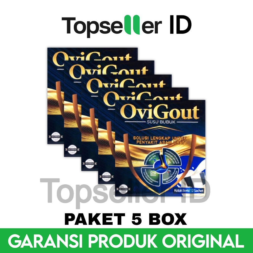 

5 Box Susu Ovigout Original Asli Solusi Untuk Penyakit Asam Urat Dan Nyeri Tulang Sendi