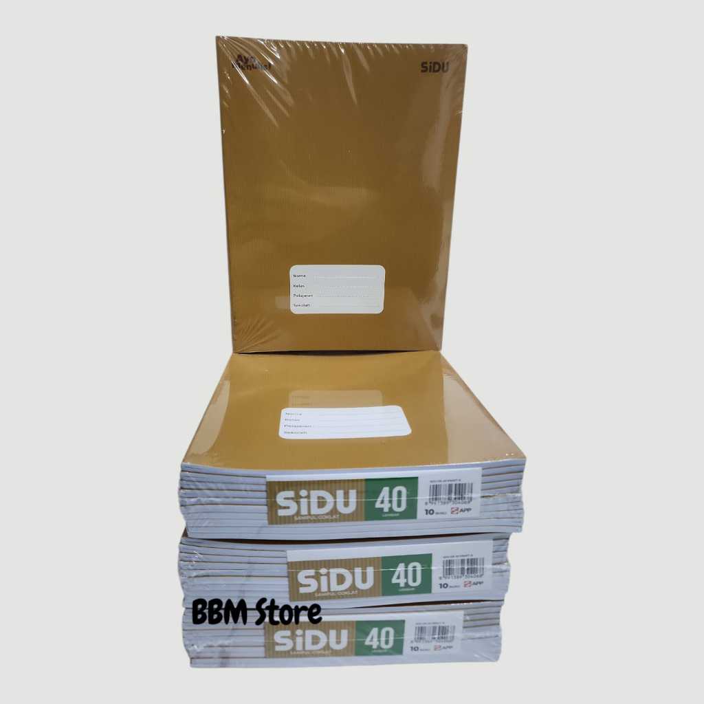 

Sidu Buku Tulis Sekolah Sampul Coklat 40 Lembar - 1 Pack Isi 10 Buku