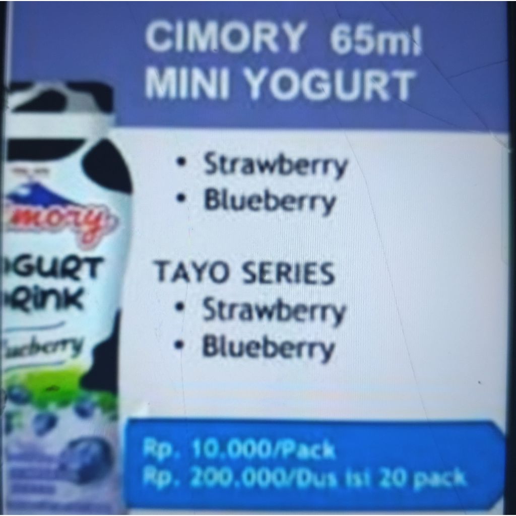 

Cimory mini yogurt 65ml/pack isi 5