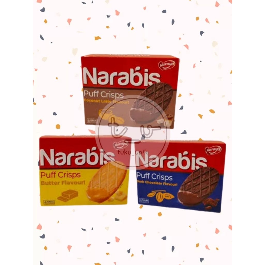 

(BISA COD) Narabis Puff Crisp Kemasan Pouch Rasa Coklat/Butter/Coconut Latte