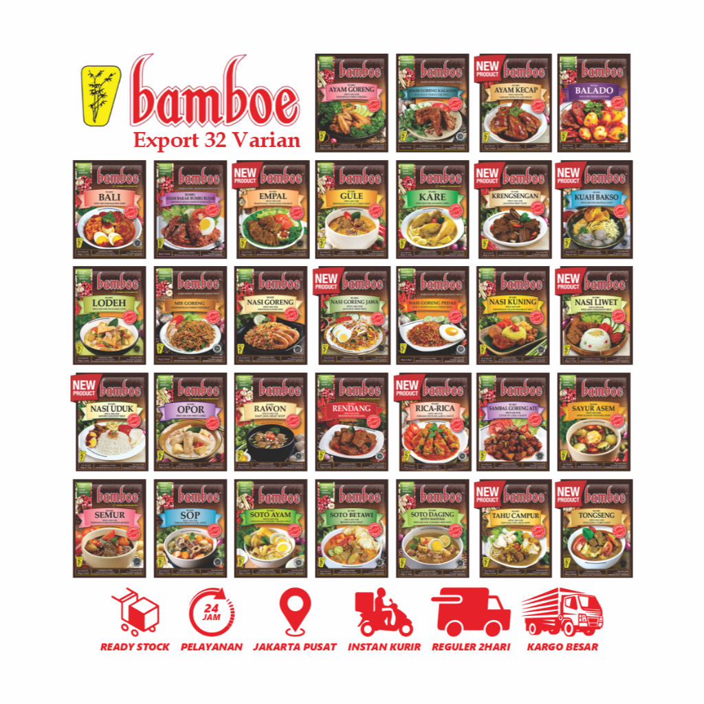 

Bumbu Bamboe Indonesia - Bamboe Export 32 Varian
