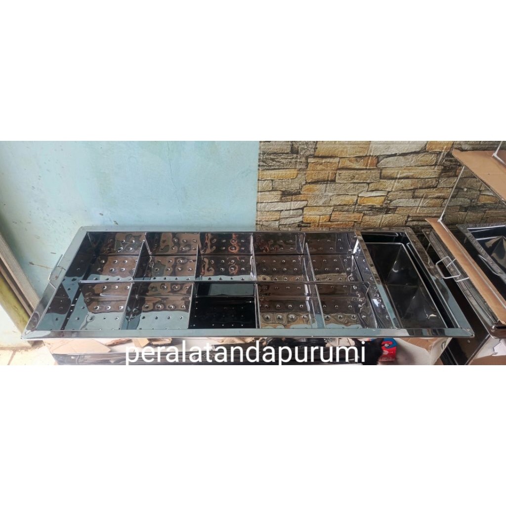 Dandang bakso prasmanan sekat 9 | Panci bakso prasmanan 100cm | Tong bakso prasmanan