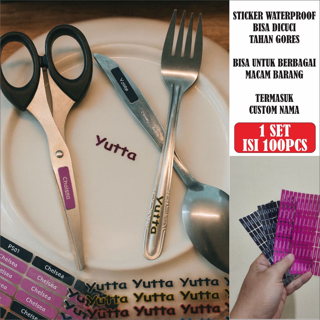 

[UV001] Sticker Buat Sendok, Piring dan perabotan lainnya. Bisa dicuci dan Tahan Goresan