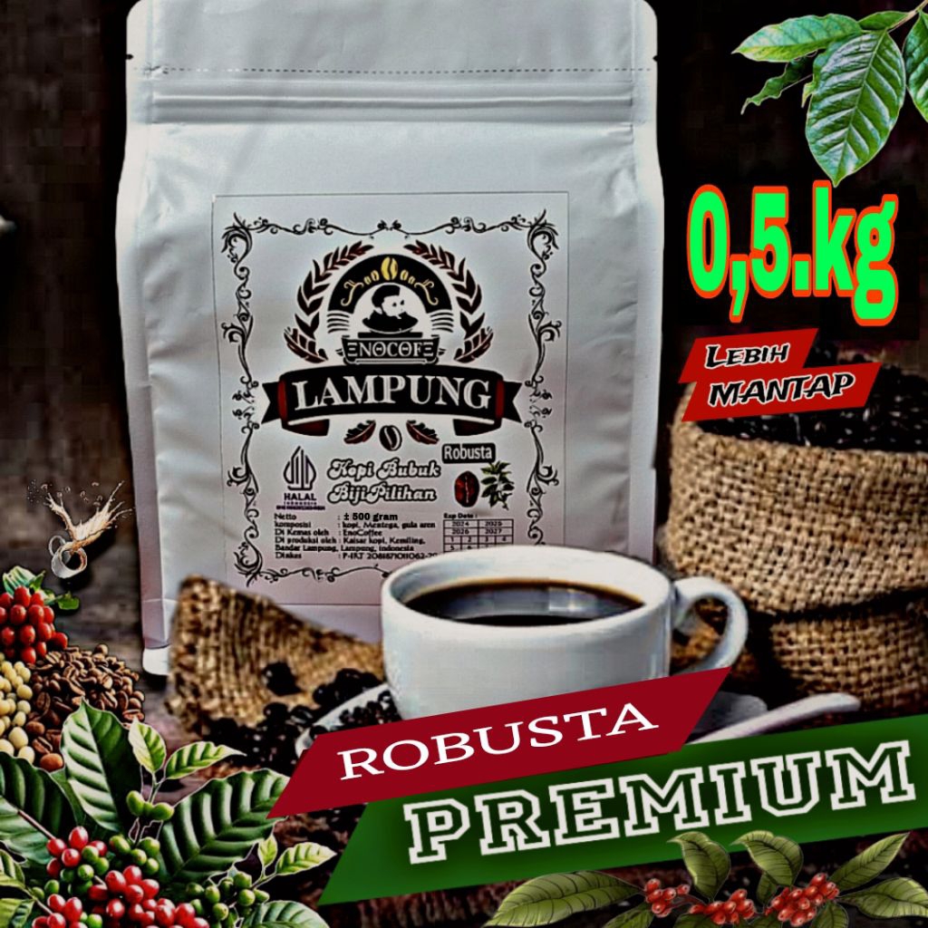 

kopi bubuk premium 500gram Robusta lampung