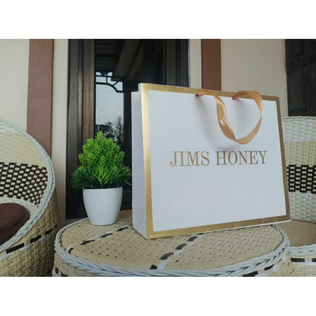 

Paperbag Jimshoney bahan tebel dan glosy
