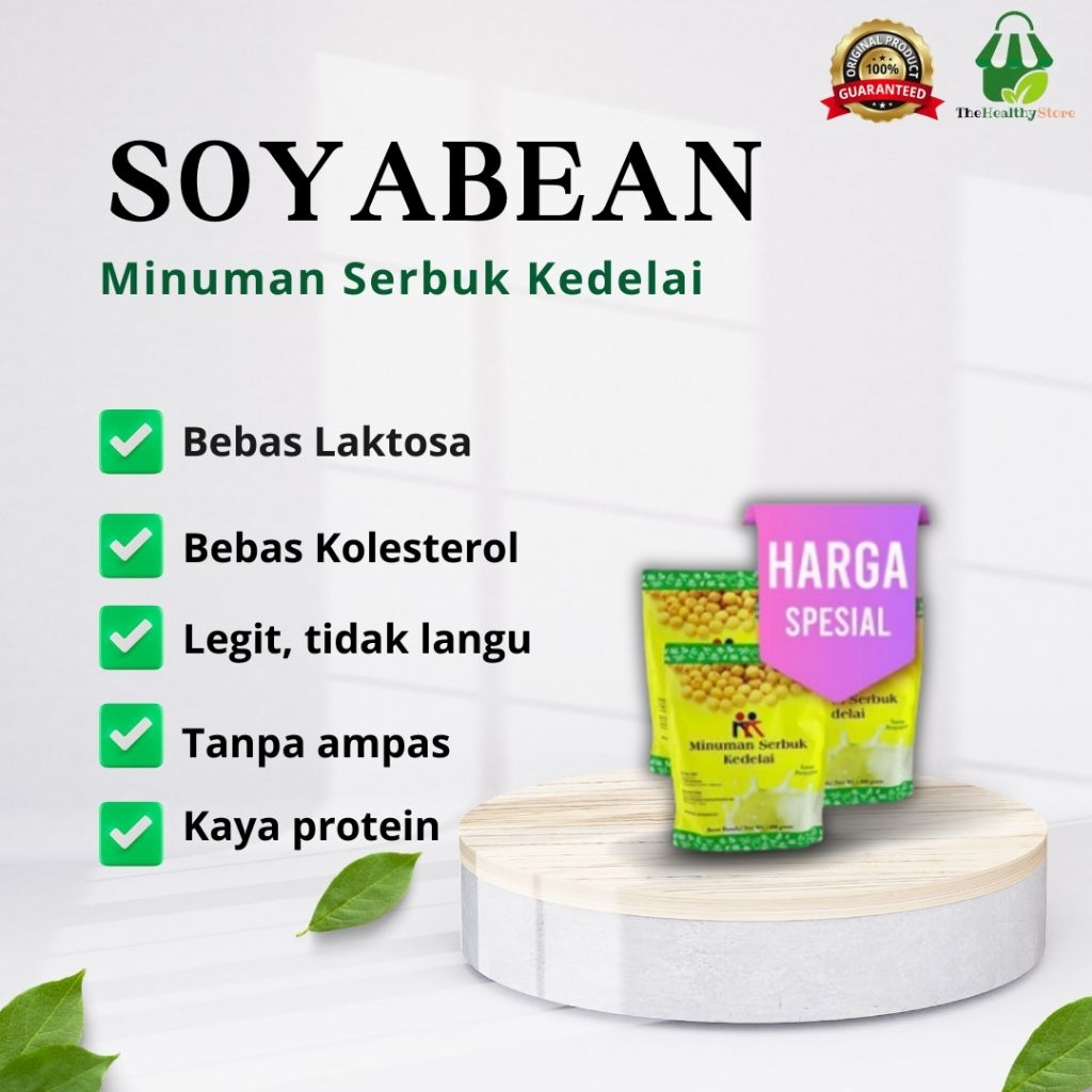 

Minuman Serbuk Kedelai KK Soya Bean | Susu Kedelai Bebas Laktosa, Tinggi Protein, Tanpa Ampas (400 gr)