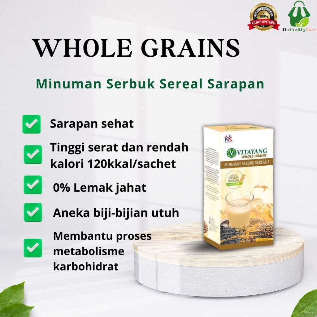 

Vitayang Whole Grains [15 sachet] | Minuman Serbuk Paket Sarapan Pagi Sehat Baik Untuk Diet & Kesehatan