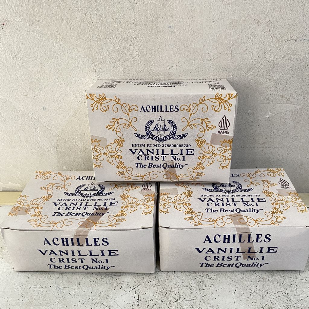 

Achilles vanillie bubuk 1 box isi 100 sachet | vanili bubuk | vanila bubuk