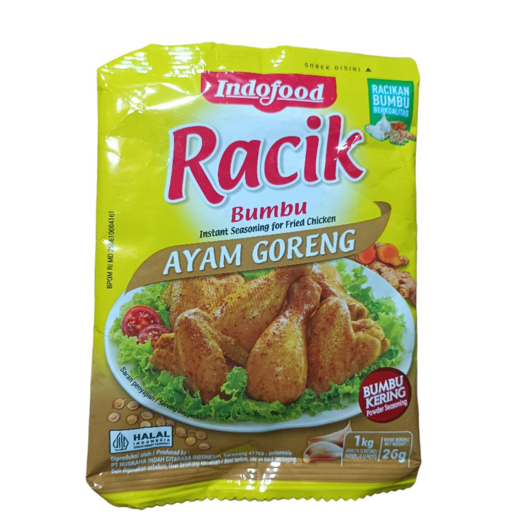 

Bumbu Instant Indofood Racik Ayam Goreng 26gr Sachet