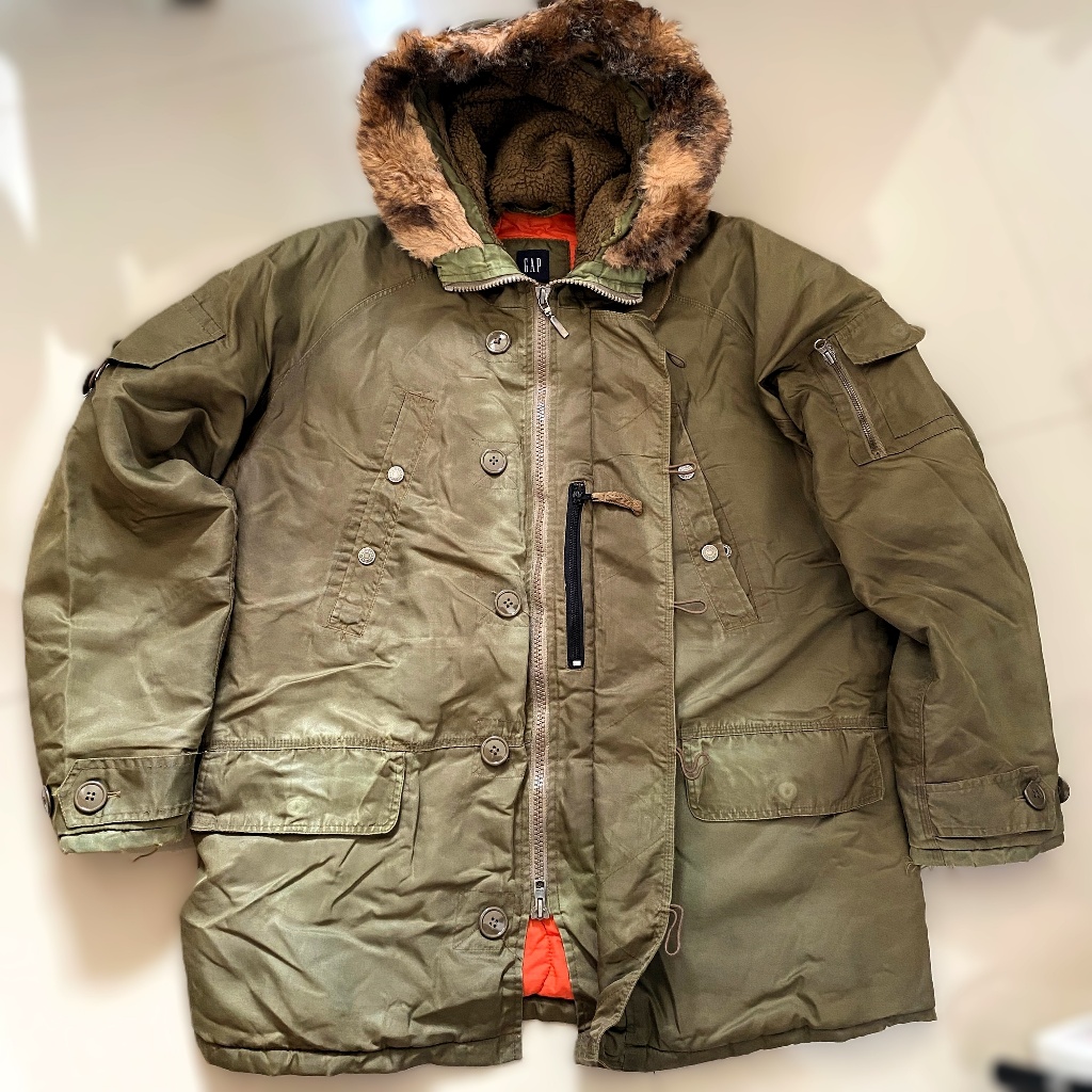 GAP Outerwear Division Snorkel Parka Jacket Army Green – Original Vintage Look