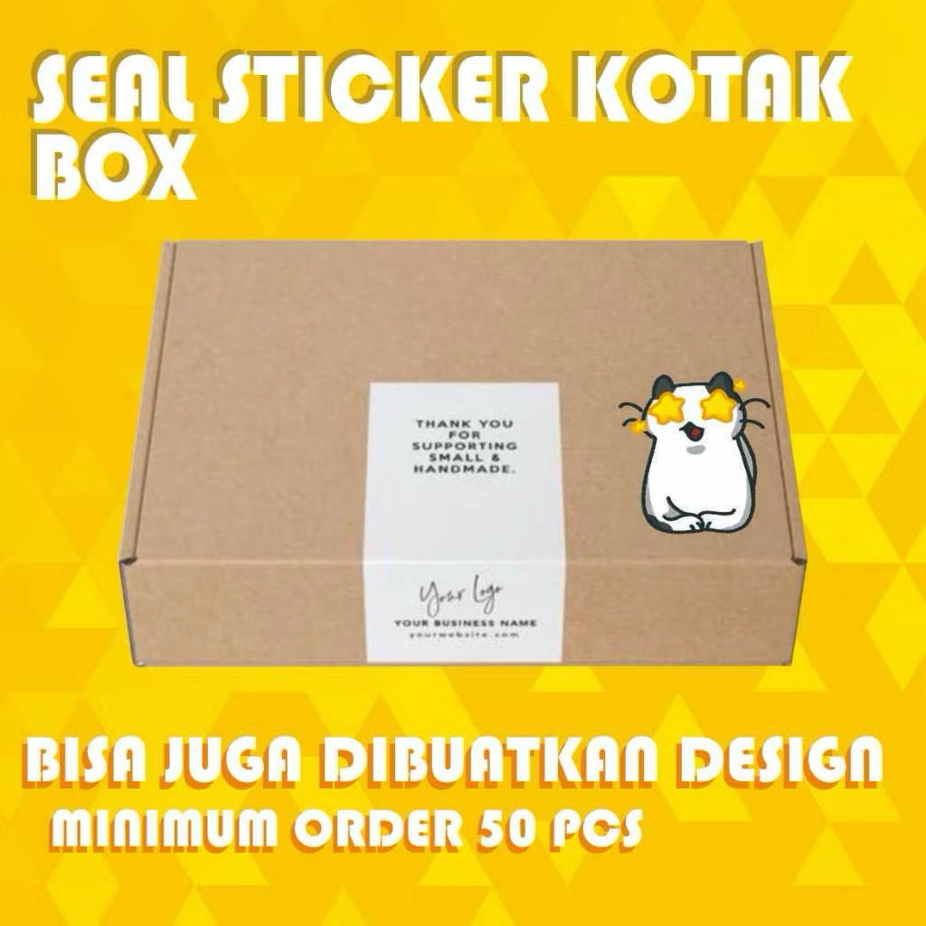 

sticker box packaging seal tag CUSTOM dan MURAH kotak pengaman box kemasan makanan kotak online 1 hari jadi