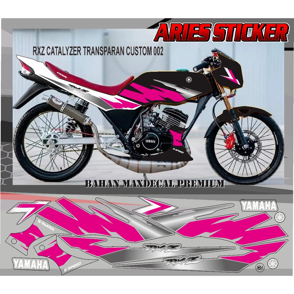 Striping stiker yamaha rxz catalyzer custom transparan 002