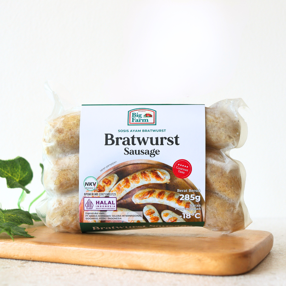 

285G Big Farm Bratwurst Sausage 3 pcs