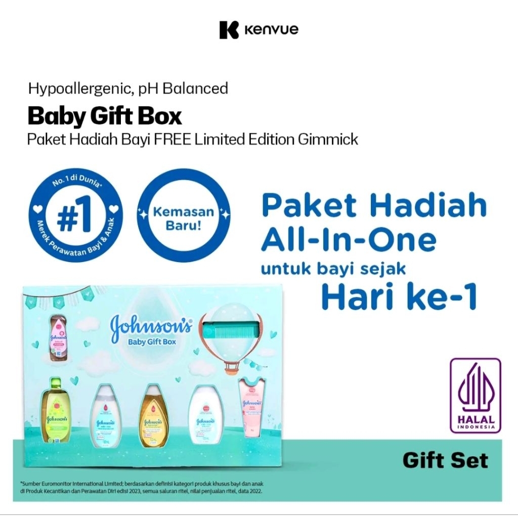 GIFT BOX JOHNSON'S//SET MINYAK BABY//GIFT BOX BABY//JOHNSON'S