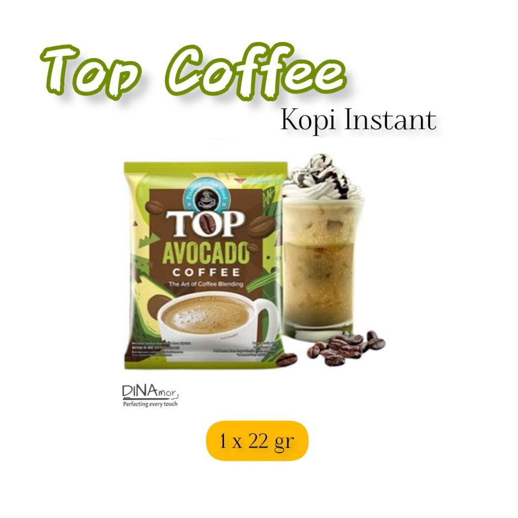

[BUY 2 GET 1 FREE] Top Coffee Avocado Kopi Instant saset 1 x 22gr
