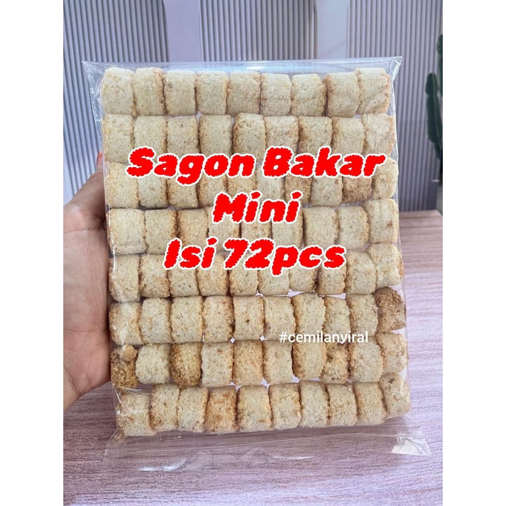 

Cemilan Viral Sagon Bakar Mini Isi 72 pcs Renyah Kering Food Snack Makanan Sagon Kelapa