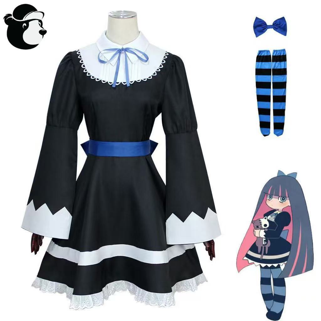 Panty & Stocking with Garterbelt cosplay costume Stocking Anarchy Stocking cosplay costume and wig