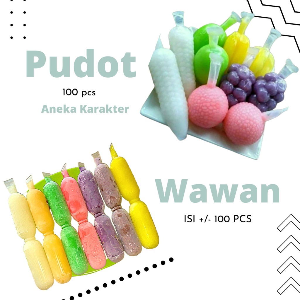 Pembungkus Es Pudot Puding Sedot Plastik Es Yogurt Plastik Es Lilin Pensil 250 GR