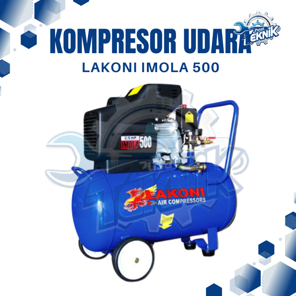 IMOLA500 LAKONI KOMPRESOR ANGIN LISTRIK COMPRESSOR 2.5HP 2.5 HP KAPASITAS TANGKI 50 LITER IMOLA 500