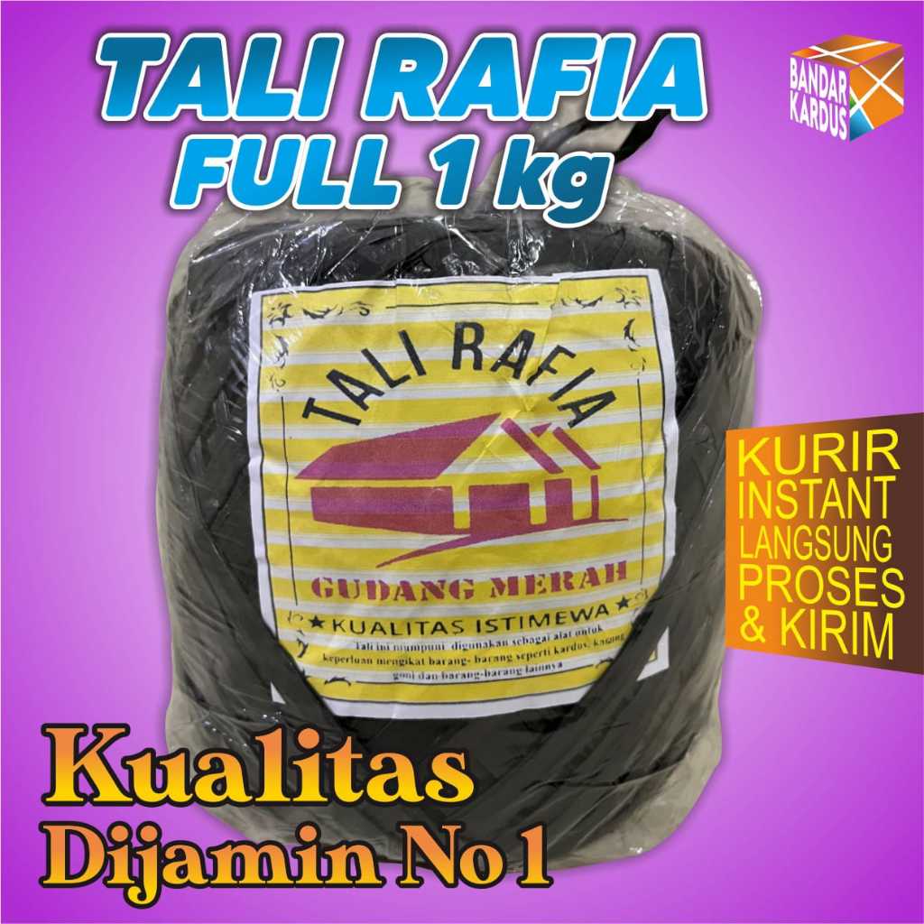 

Tali Plastik Rafia 1 Kg Full Hitam Sangat Kuat