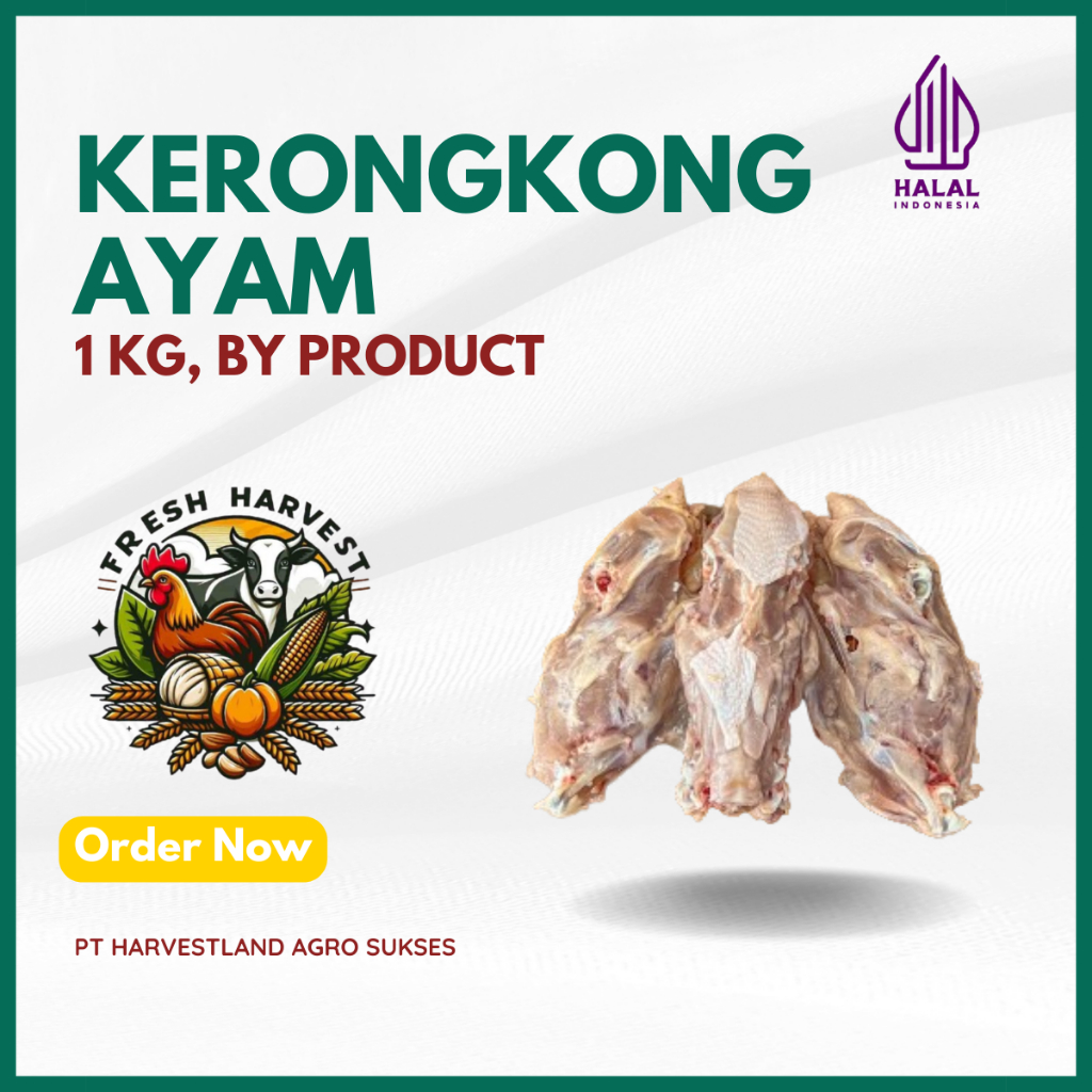 

Tulang Kerongkongan Ayam / Tulang Punggung (FRESH & FROZEN) Kemasan 1 kg HARVESTLAND