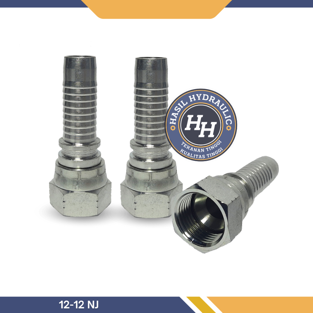 FITTING HOSE HIDROLIK (12 NJ) 3/4" JIC FITTING HYDRAULIC SINGLE HEX