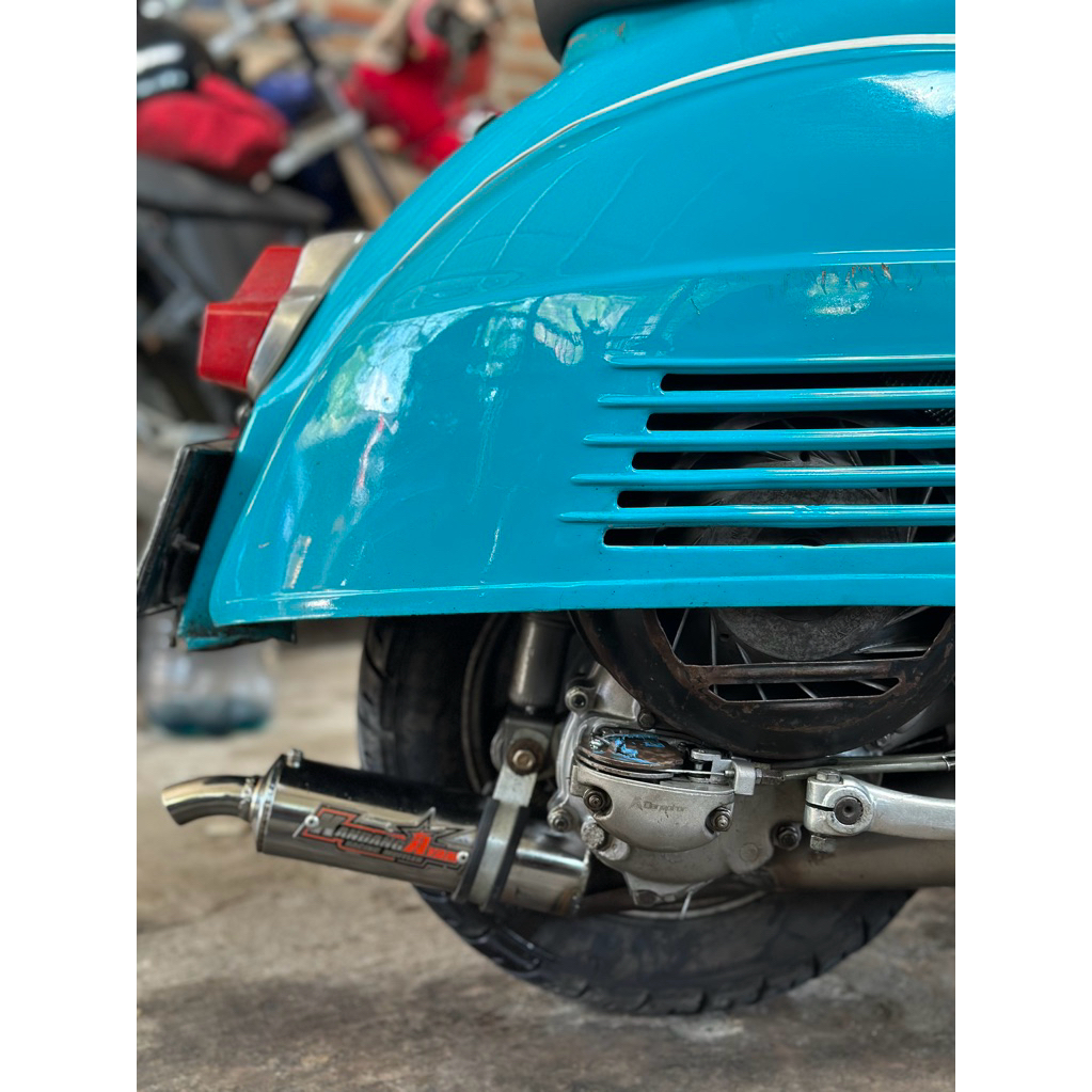 kenalpot vespa racing buang kanan harian