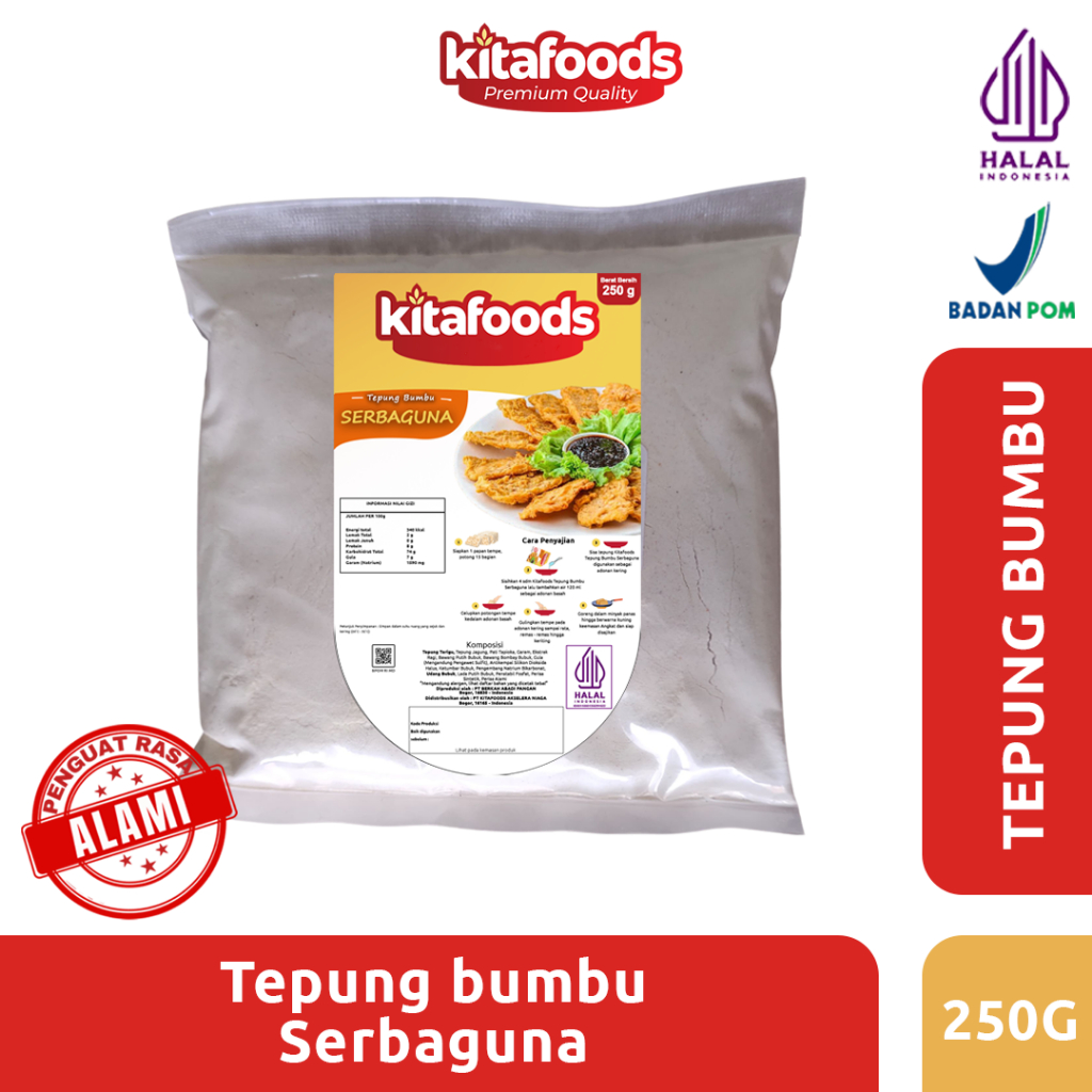 

Kitafoods - Tepung Bumbu Serbaguna 250gr - Tanpa Penguat Rasa