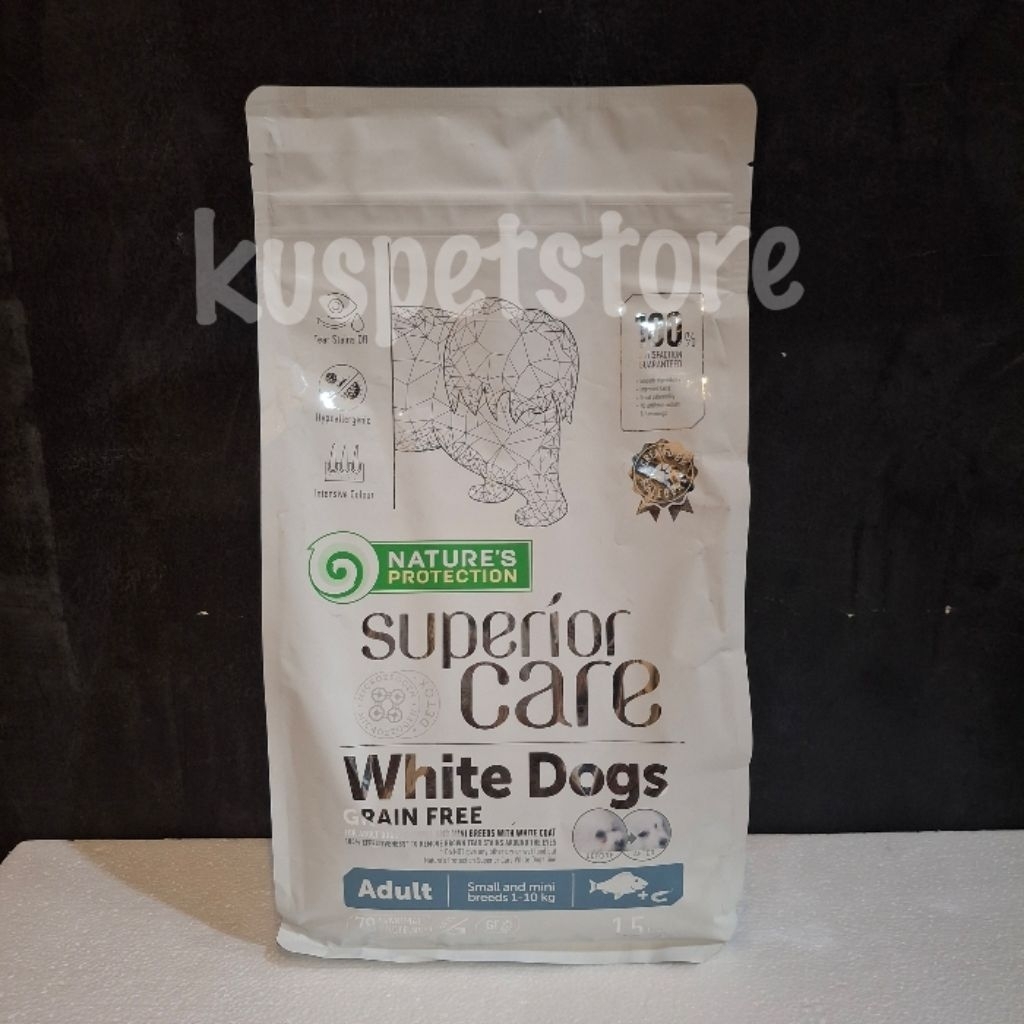 Makanan Anjing Natures Protection Superior Care White Dog Adult Whitefish 1,5kg