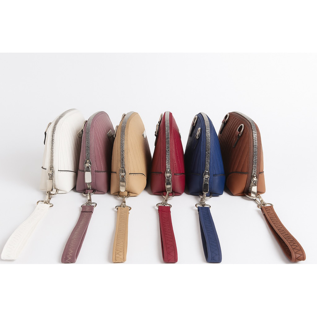 KALUNA BY INOE DOMPET TAS WANITA TERBARU BORDIR KULIT SIMPLE CHOCOLY