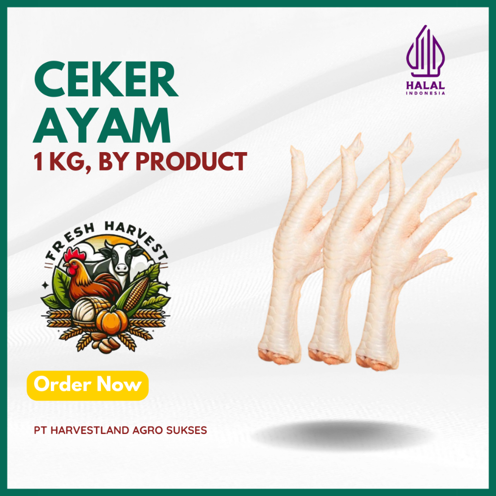 

Kaki / Ceker Ayam Bersih TANPA KUKU (FRESH & FROZEN) Kemasan 1 Kg HARVESTLAND