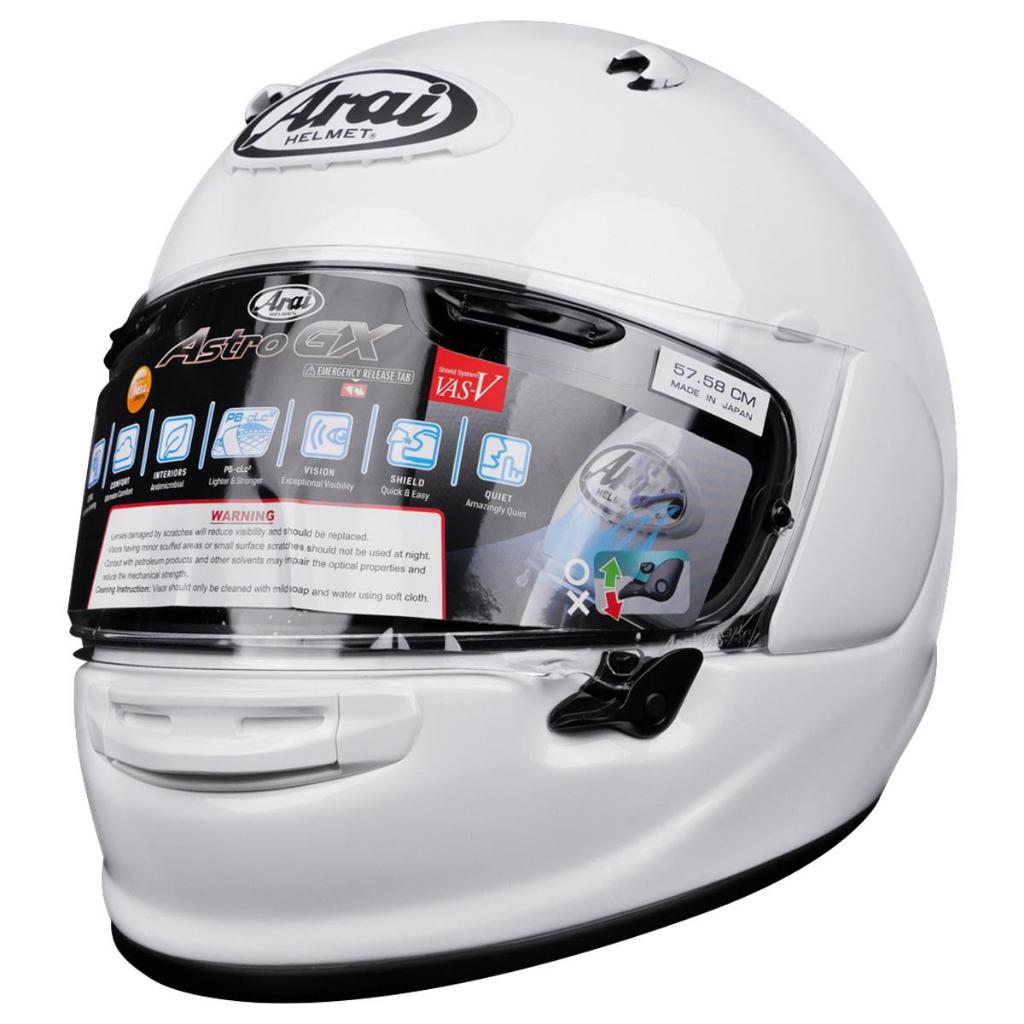Helm Arai ASTRO-GX Glass White - Helm Full Face SNI