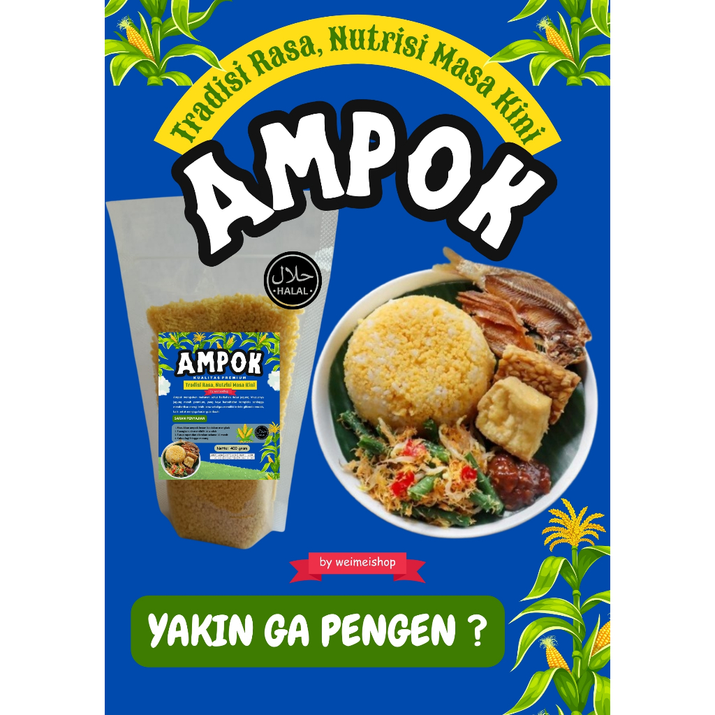 

AMPOK Instan Jagung PREMIUM– Tradisi Sehat Masa Kini by weimeishop