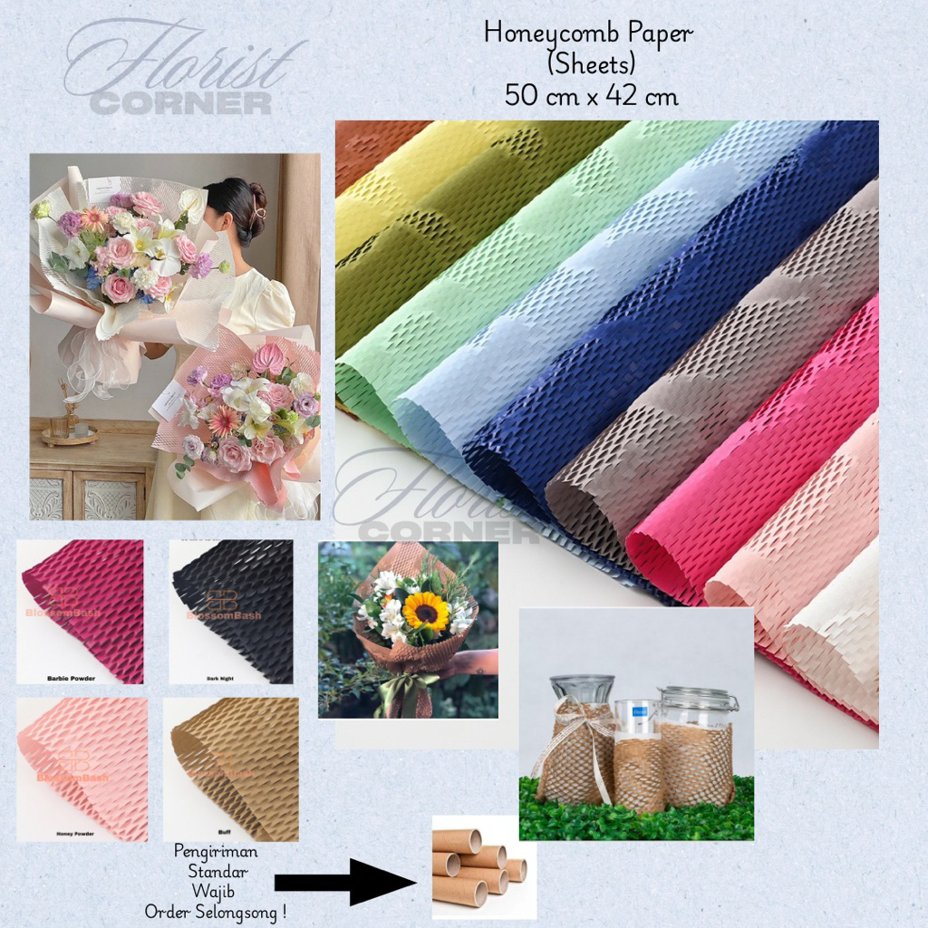

[ Per Lembar ] Honeycomb Paper / Mesh Buket