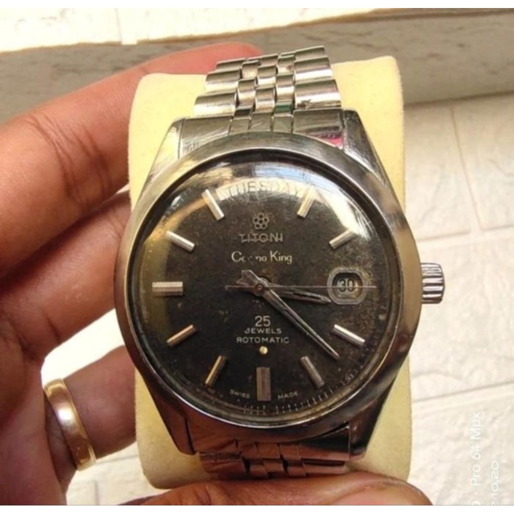 titoni cosmo king automatic us 14k gold rim bezel