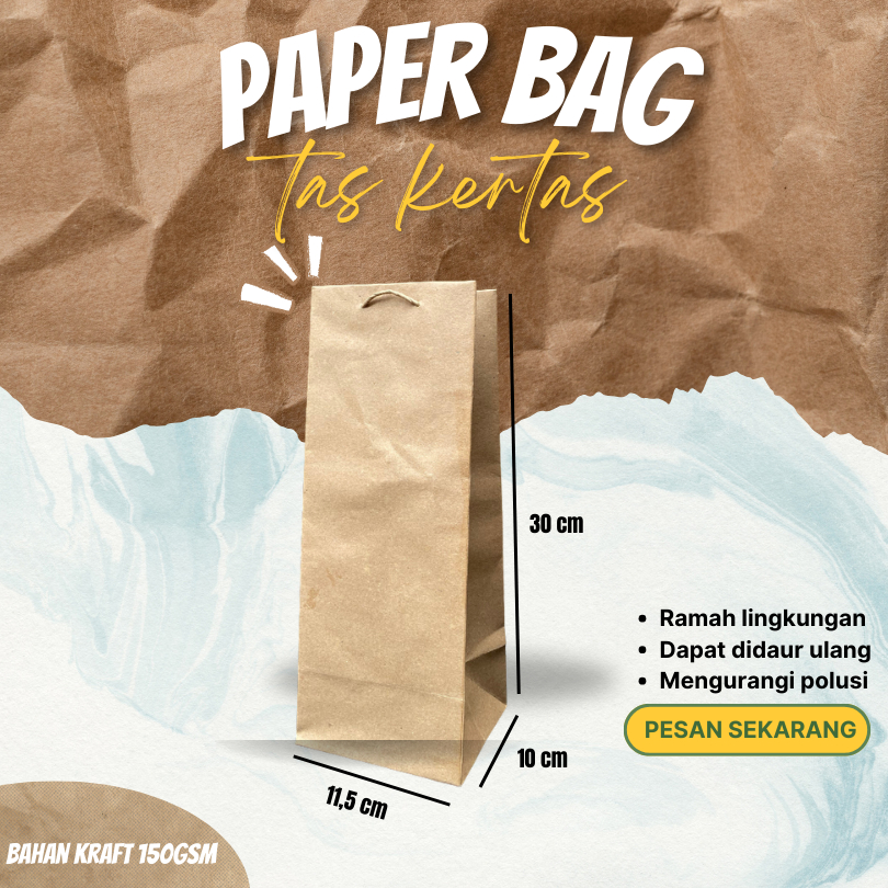 

Paper Bag Tumbler 11.5 x 10 x 30CM - Eco-Friendly Beverage Container