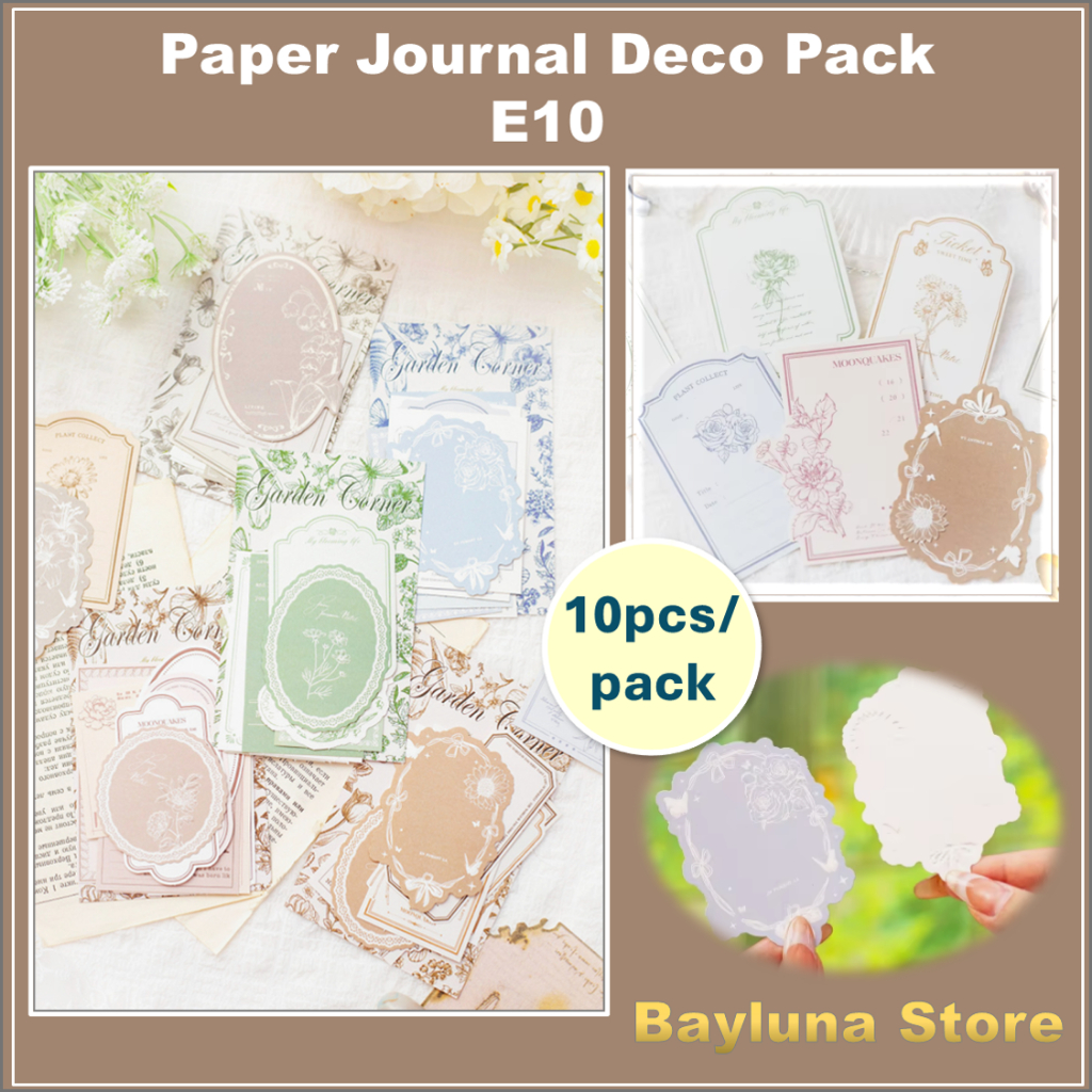 

BYL Paper Pack Journal Scrapbooking Paper Nature Field Retro Vintage Craft Making Collage Backing Material #E10
