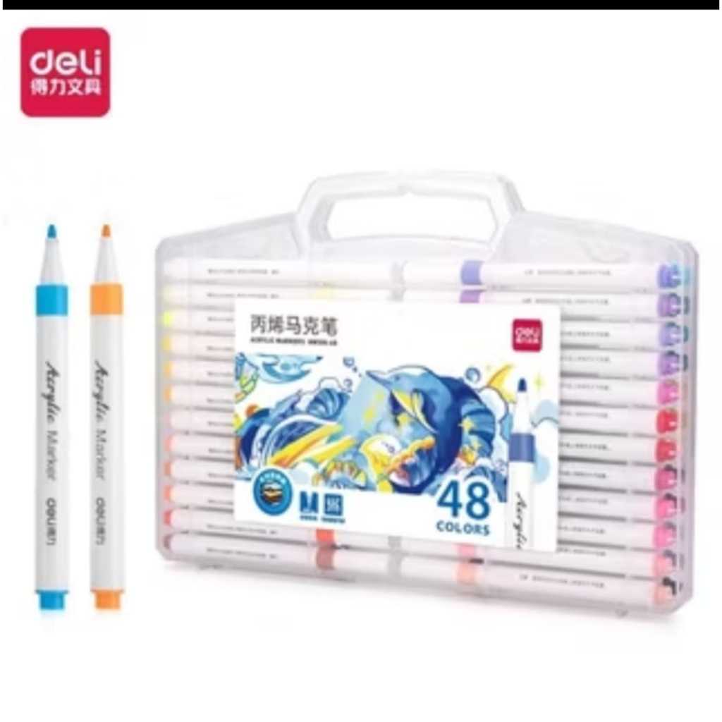 

Deli Spidol Akrilik 48 Warna / Acrylic Marker 48 Colors HM108