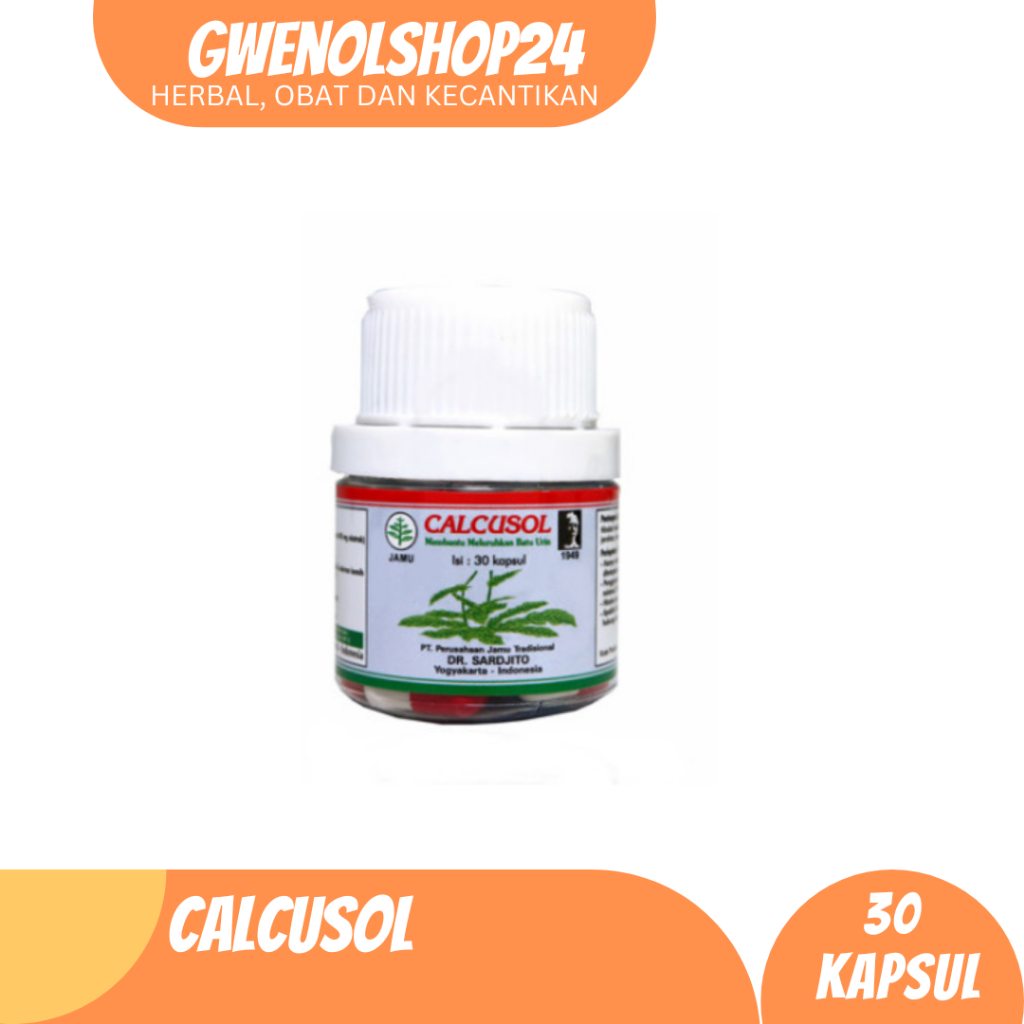 Calcusol 30's Kapsul Dr Sardjito | Obat Batu Empedu | Obat Batu Ginjal / Obat Batu Urin / Obat Kenci