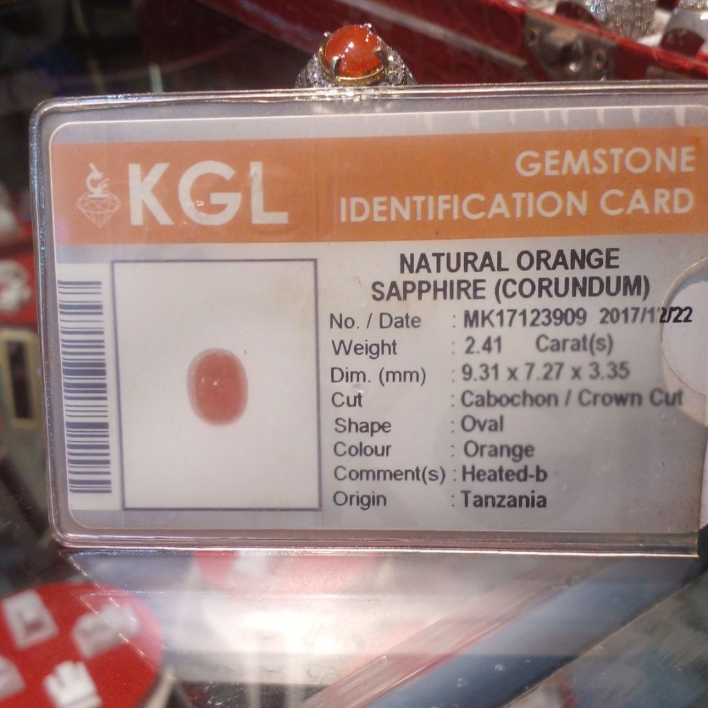 Natural Orange Sapphire