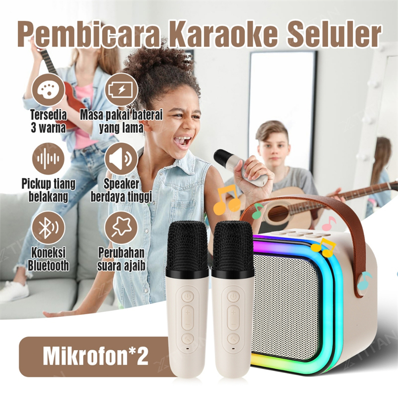 [COD] T-JERZEN Mesin Karaoke Speaker Bluetooth Mini Speaker Karaoke With MIC Karaoke Set Bluetooth M