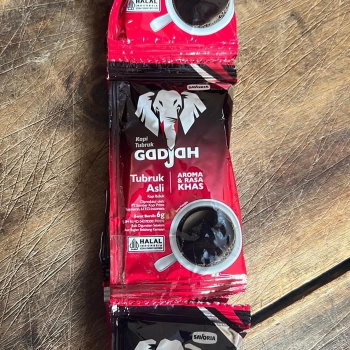 

Gadjah Kopi Tubruk Asli 1 renceng isi 10 sachet | Kopi Gajah Murah